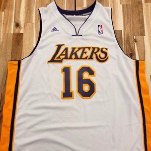 *RARE* LA Lakers - Pau Gasol - Alternate White - Adidas Swingman Jersey (XL)